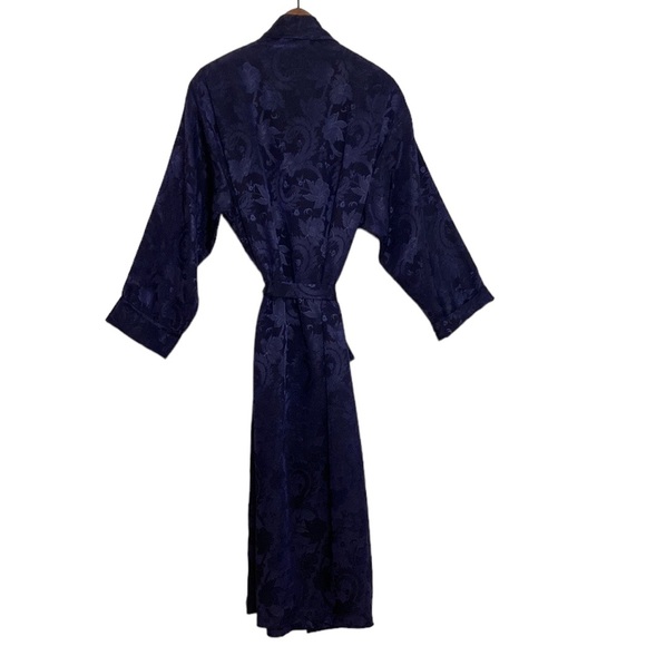 Vintage Victoria's Secret Robe Womens Small Purple Satin Paisley Dressing Gown - Picture 2 of 16